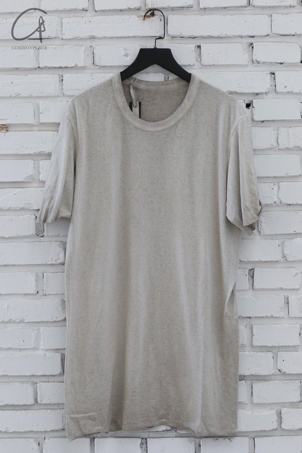 Boris Bidjan Saberi 24 Autumn/Winter Rolled Short Sleeve T-shirt TS CLASSIC1.RF-F035-F.LIGHTGREY FADED LIGHTGREY